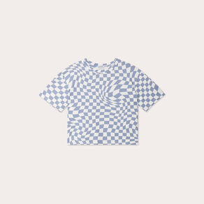 T-shirt manches courtes bleu lavande femme