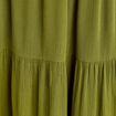 Jupe longue évasée vert foncé femme
