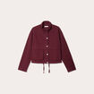 Veste droite col montant bordeaux femme