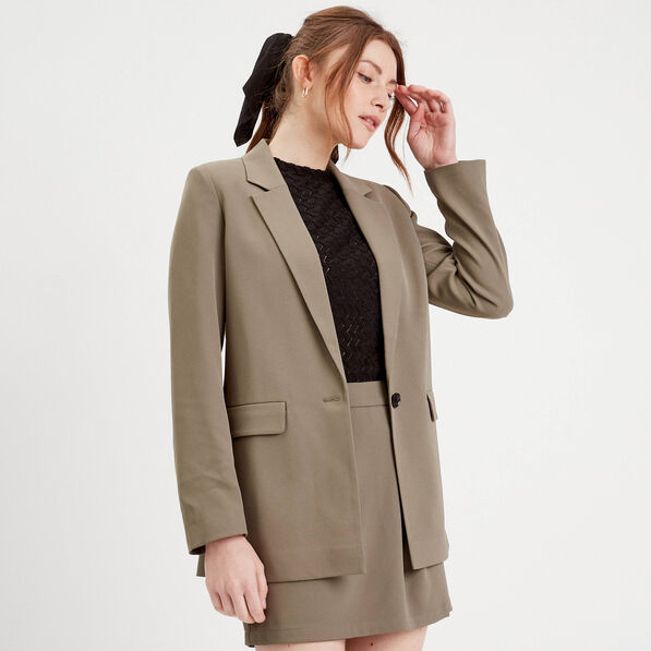veste blazer fluide vert kaki femme Veste blazer fluide vert kaki femme