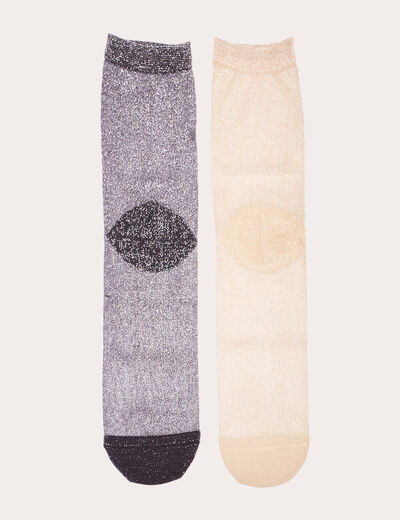 Lot 2 paires chaussettes noir femme