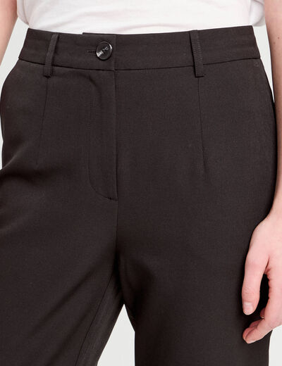 Pantalon carotte noir femme