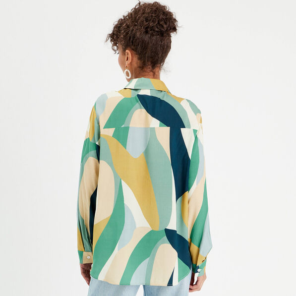 chemise manches longues vert femme Chemise manches longues vert femme