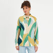 Chemise manches longues vert femme