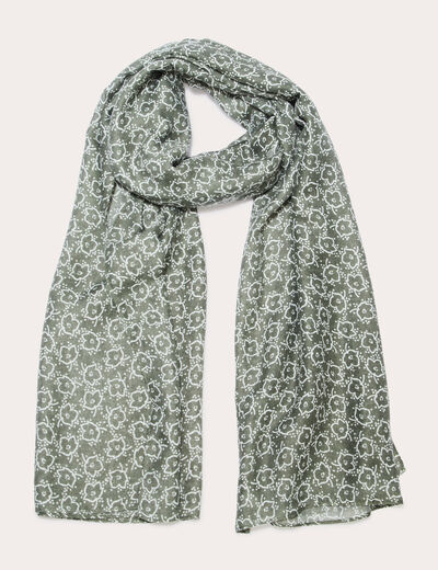 Foulard vert kaki femme