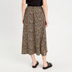 Jupe longue évasée beige femme