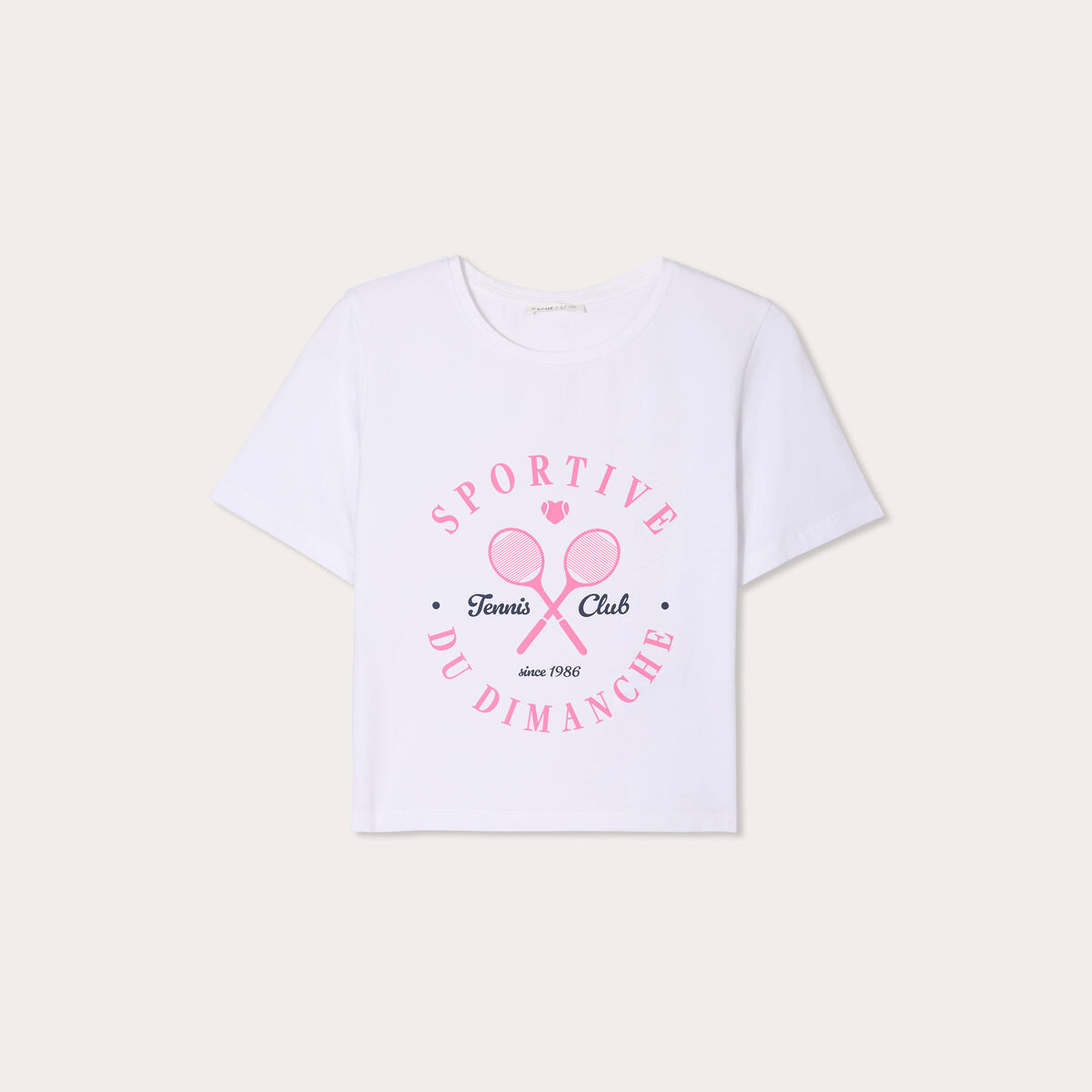 T-shirt cropped blanc femme