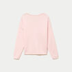 Gilet boutonn&eacute; avec col en V rose clair femme