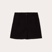Short large taille haute noir femme
