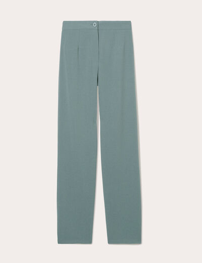 Pantalon large vert foncé femme