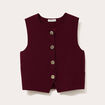 Gilet sans manches cropped violet foncé femme