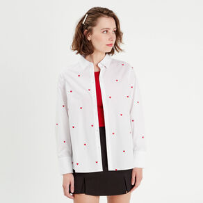 chemise manches longues brodee blanc femme Chemise manches longues brodée blanc femme