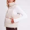 Doudoune droite sans manches sable femme