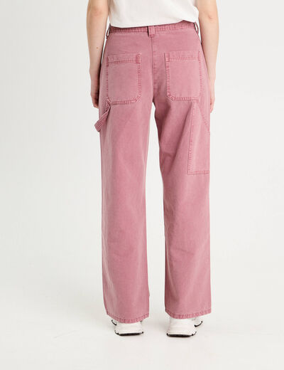 Pantalon carpenter vieux rose femme