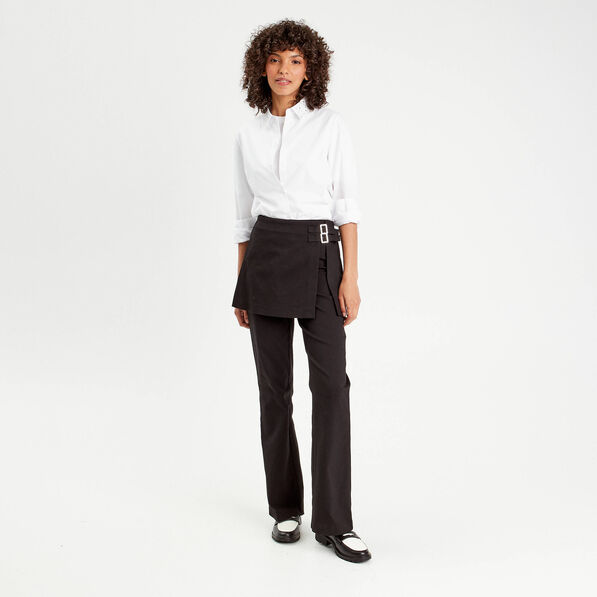 pantalon jupe flare noir femme Pantalon-jupe flare noir femme