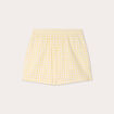 Short droit taille élastiquée jaune femme