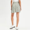 Jupe short droite vert femme