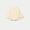 Veste ample manches 3/4 jaune pastel femme