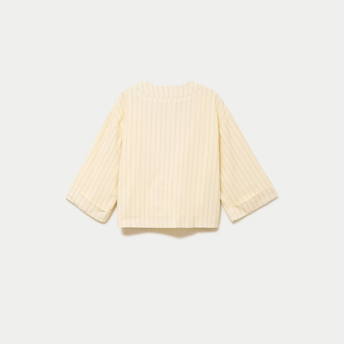 Veste ample manches 3/4 jaune pastel femme