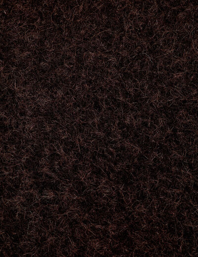 Veste col montant manches longues marron fonc&eacute; femme