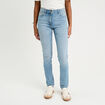 Jeans slim 5 poches denim bleach femme
