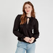 Blouse manches longues noir femme