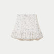 Jupe patineuse courte en dentelle blanc femme