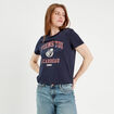 T-shirt manches courtes bleu marine femme