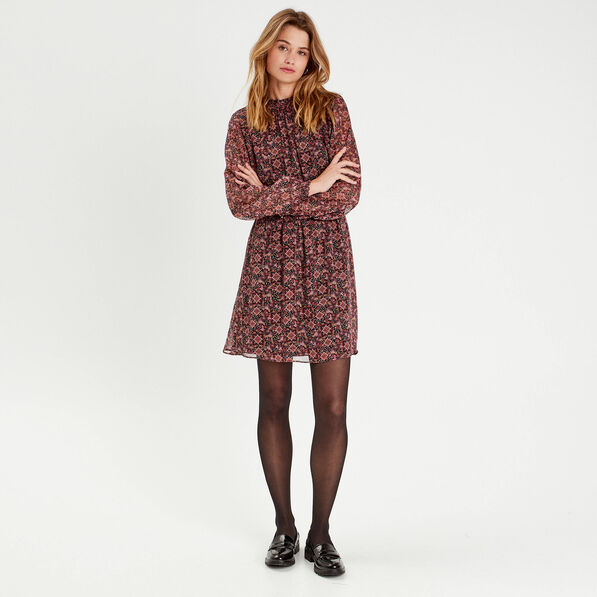 robe evasee taille smockee rose femme Robe évasée taille smockée rose femme
