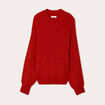 Pull col montant marron cognac femme