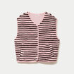 Gilet sans manches effet bouclette rose clair femme
