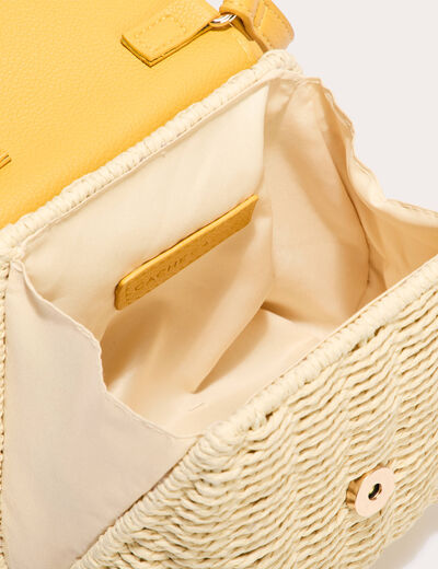 sac effet chiné jaune femme