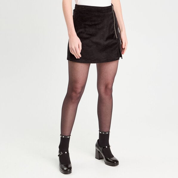 jupe short moulante velours noir femme Jupe-short moulante velours noir femme