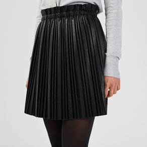 jupe evasee plissee noir femme Jupe évasée plissée noir femme