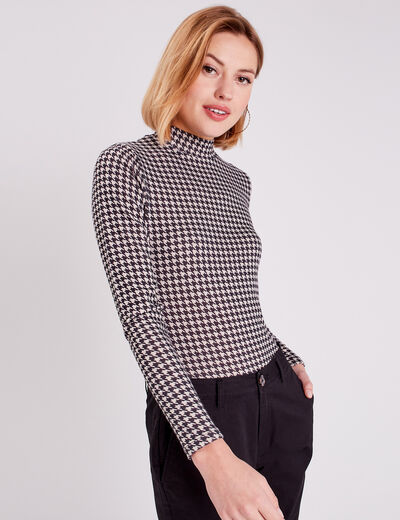 T-shirt manches longues beige femme
