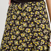 Jupe midi droite boutonnée noir femme