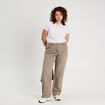 Jeans droit 5 poches marron cognac femme
