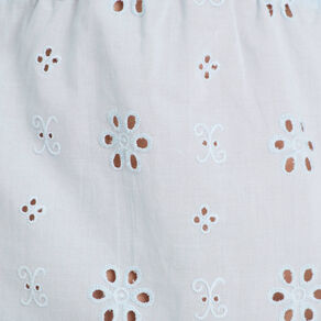 Débardeur broderie anglaise bleu clair femme