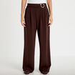 Pantalon bootcut avec ceinture marron fonc&eacute; femme