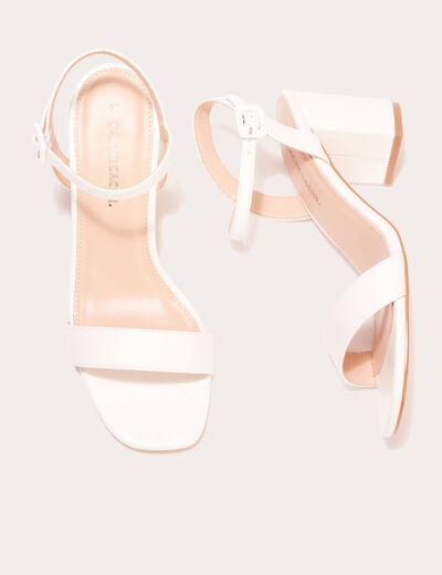 Sandales à talons blanc femme