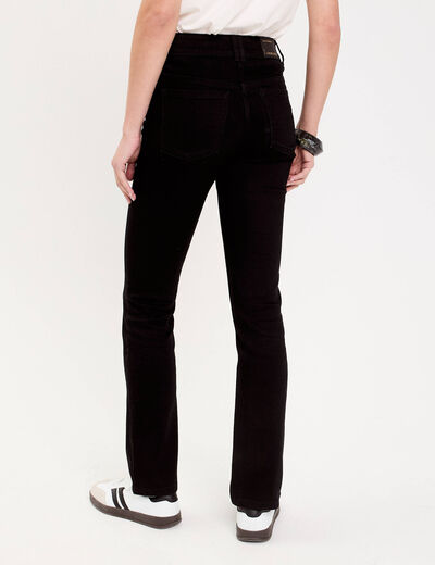 Jean regular taille standard denim noir femme