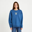 Sweat oversize col rond manches longues bleu fonc&eacute; femme