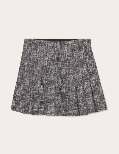 Jupe-short droite noir femme