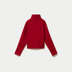 Veste chin&eacute;e col montant manches longues rouge femme