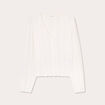 Blouse taille smockée ecru femme