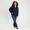 Chemise manches longues bleu marine femme