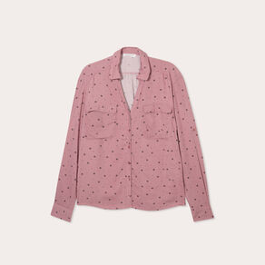 Chemise manches longues rose femme