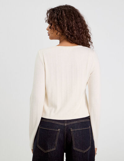Ensemble gilet et d&eacute;bardeur sable femme