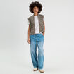 Jeans large taille élastiquée denim double stone femme