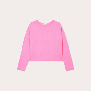 Pull manches longues rose femme